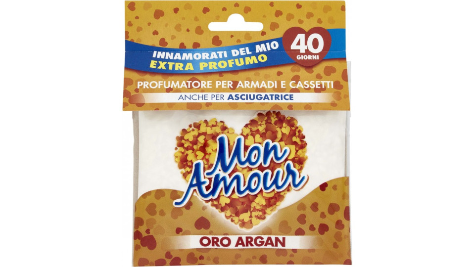 Mon Amour Profumatore per Armadi e Cassetti Oro e Argan 12 gr.