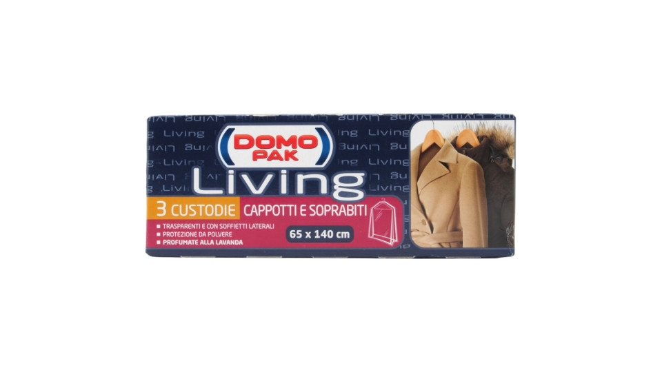 Domopak Custodie Cappotti e Soprabiti cm.65x140 cm 3 pz