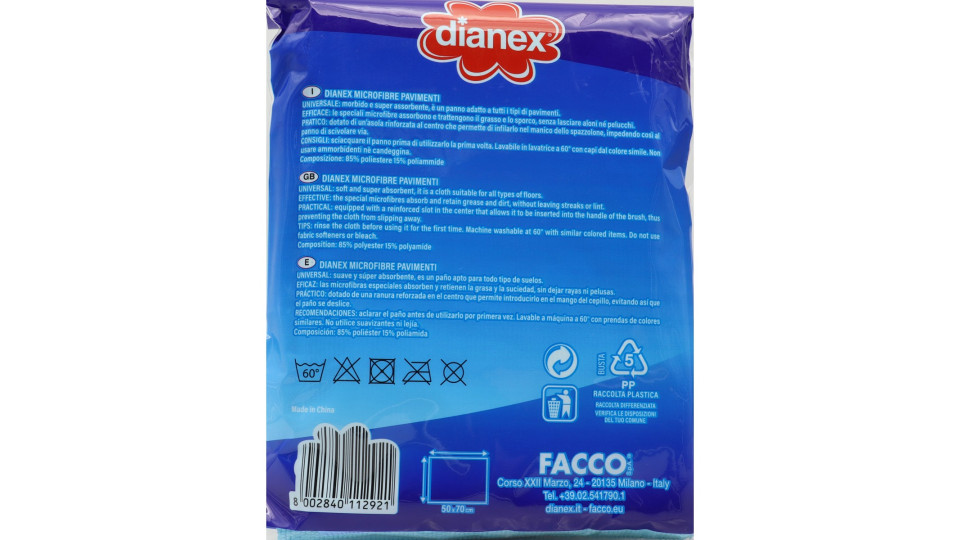 Dianex microfibra pavimenti cm.50x70