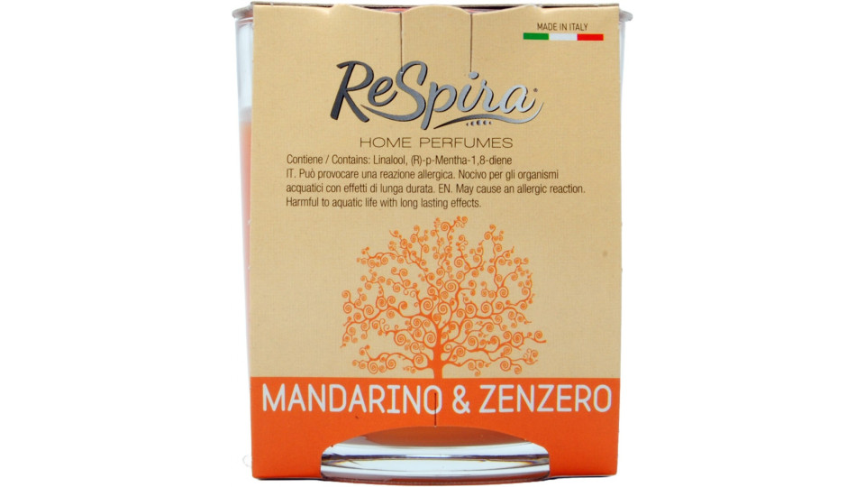 Respira candela profumata al mandarino e zenzero gr.330