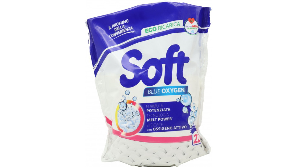 Soft lavatrice in polvere blue oxygen 22 mis kg.1,1