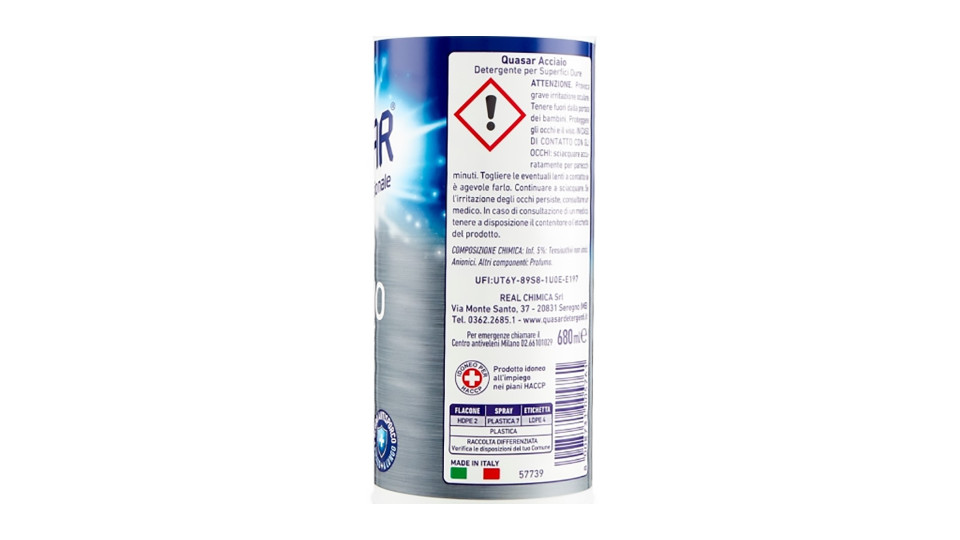 Quasar Acciaio Lucidante 680 ml