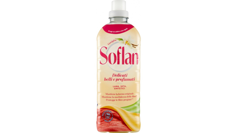 Soflan detersivo liquido Vaniglia per lana, seta, sintetici...
