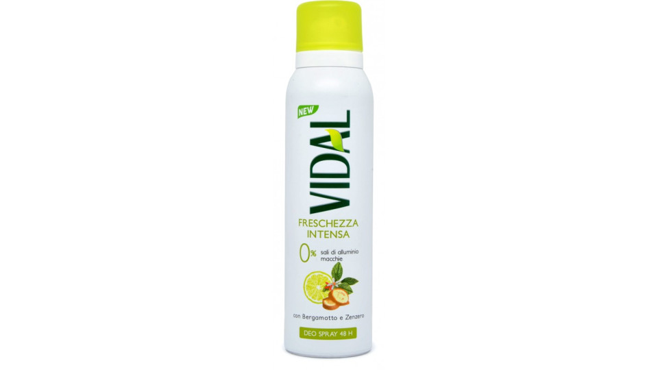 Vidal deodorante spray bergamotto e zenzero ml.150