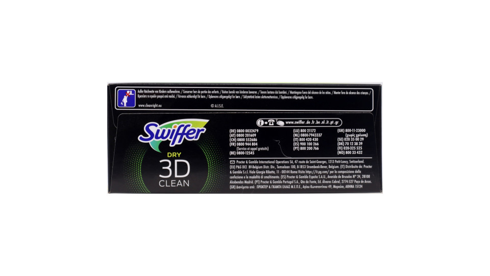 Swiffer Dry 3D Clean Panni Cattura Polvere per Scopa Swiffer -...