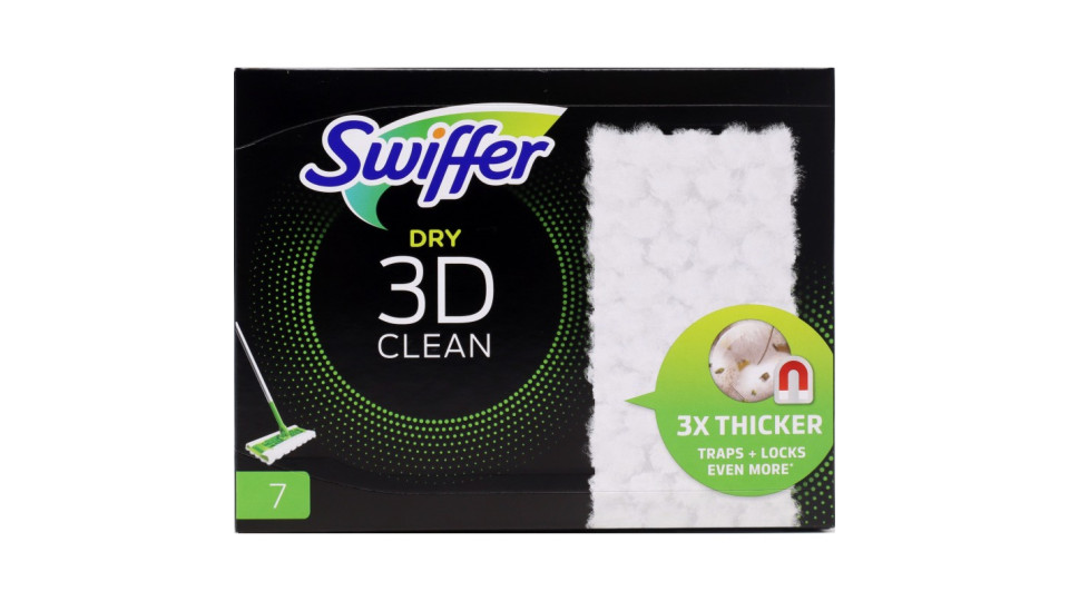 Swiffer Dry 3D Clean Panni Cattura Polvere per Scopa Swiffer -...