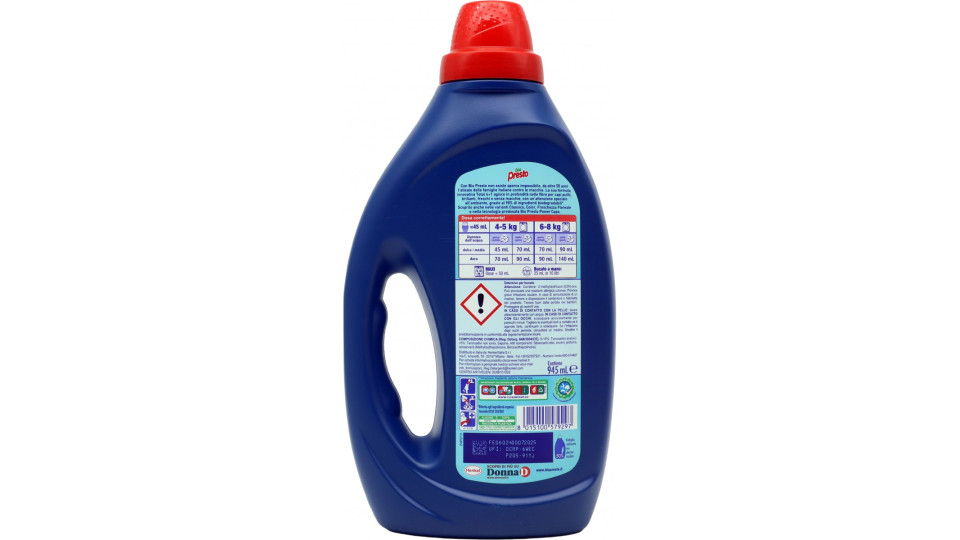 BIO PRESTO Liquido Igiene & Freschezza 21 Lavaggi 945 ml