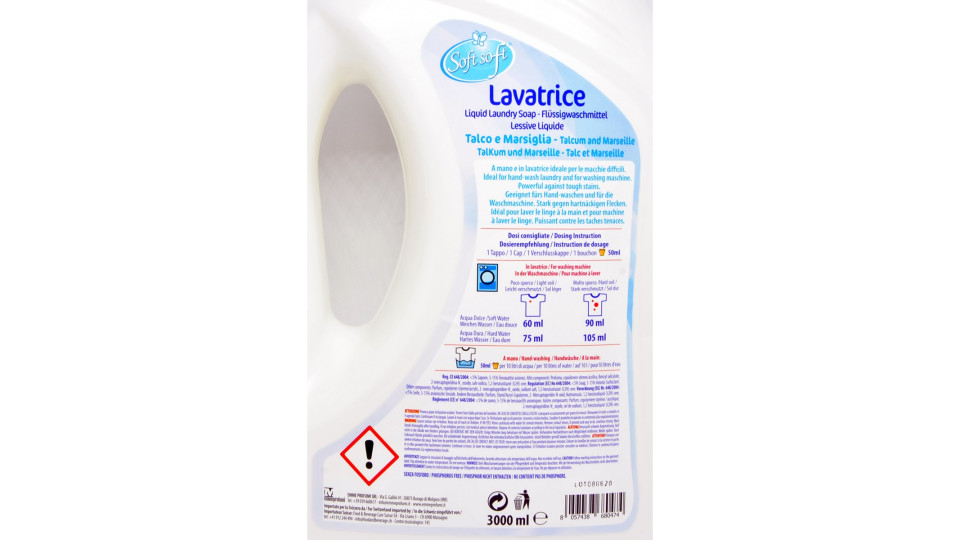 Soft Soft lavatrice talco/marsiglia lt.3