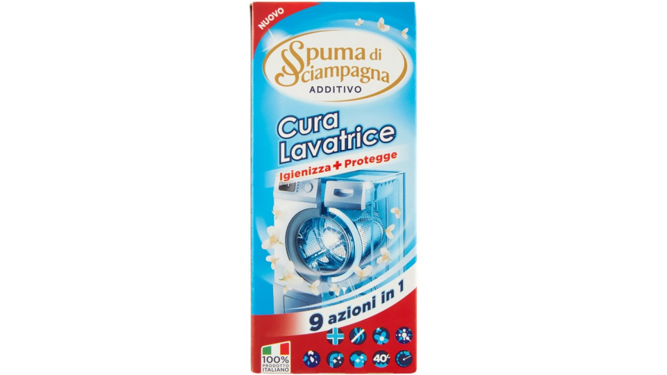 Spuma di Sciampagna Additivo Cura Lavatrice 9 in 1 250 ml