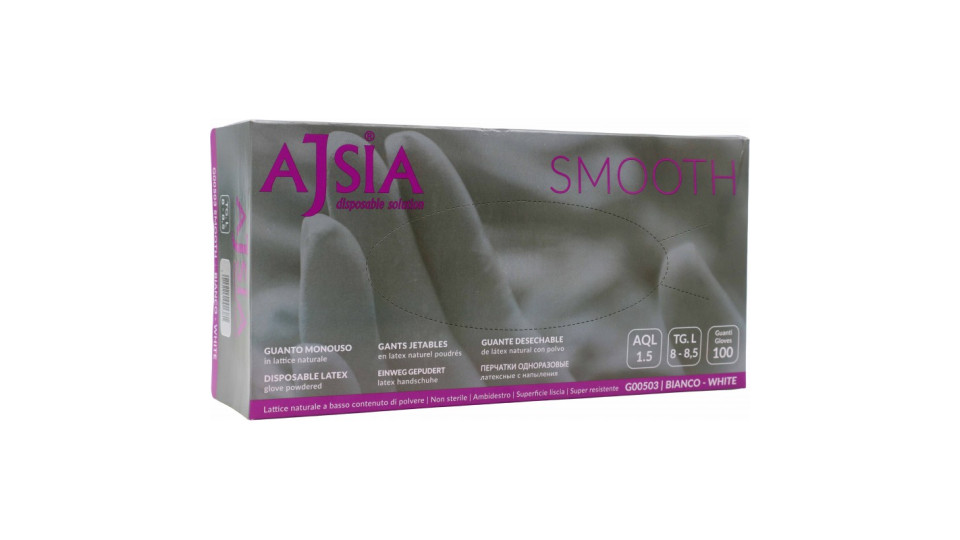 Ajsia guanti lattice smooth bia.tag L pz.100