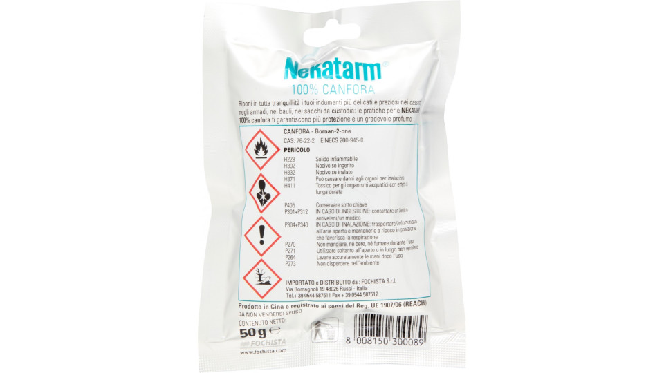 Nekatarm 100% Canfora Perle Profumate per Armadi e Cassetti 50 g