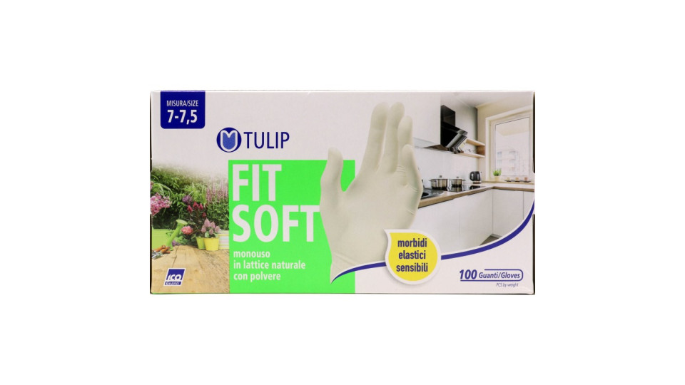 Tulip guanti lat fit soft mis.7-7.5 x100