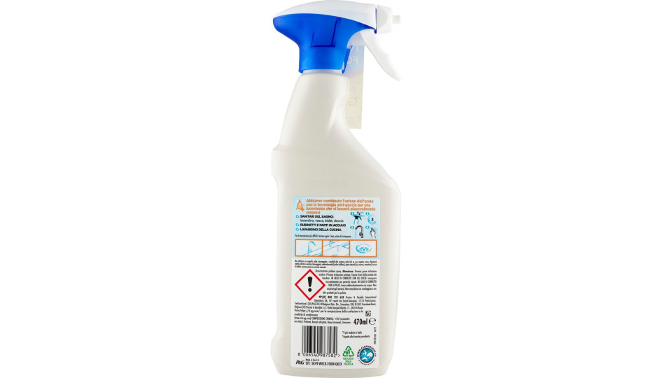 Viakal Detersivo Anticalcare Acciaio Cucina Spray 470 ml