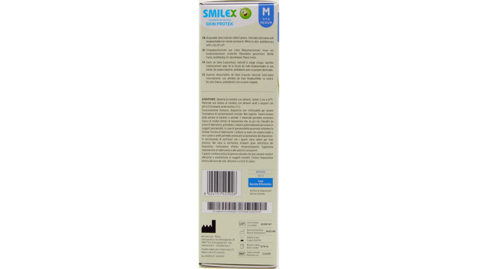 Smilex guanti lattice talcati tg M x100