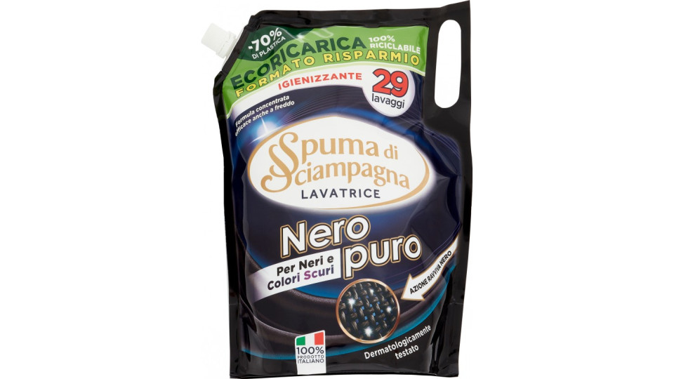 Spuma di Sciampagna Nero puro Lavatrice Igienizzante...