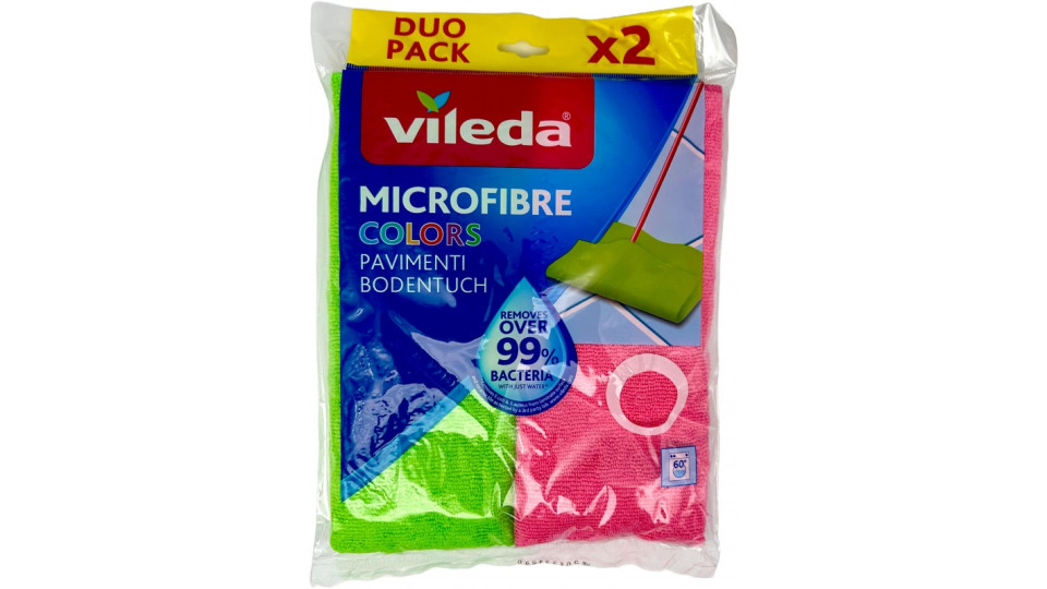 Vileda panno pavimenti Microfibra Colors cm.50x40 2 pz