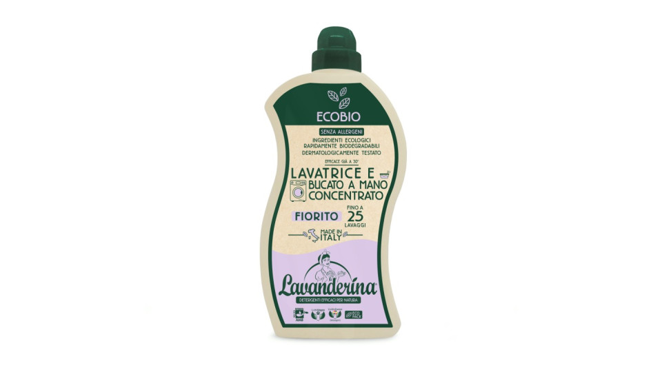 Lavanderina lavatrice fiorito concentrato 25 lavaggi bio lt.1