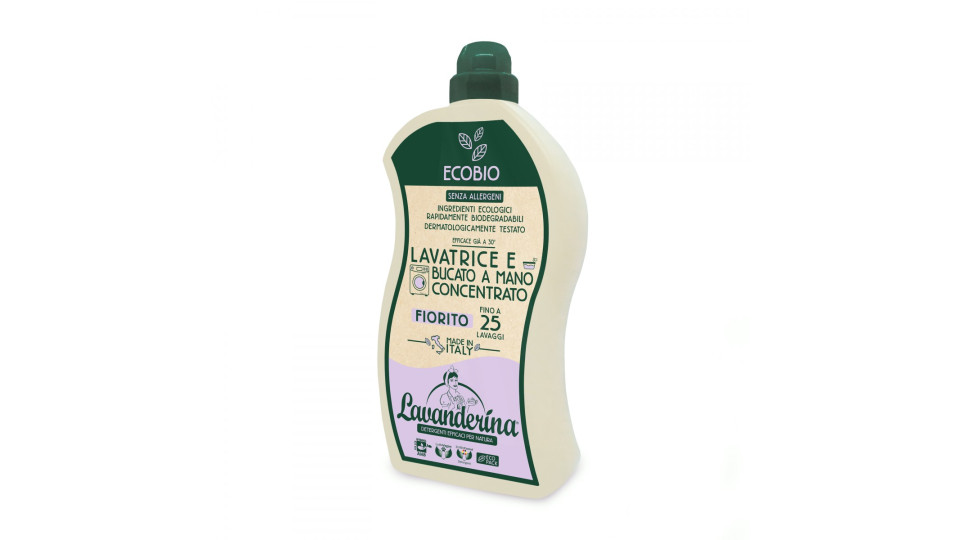 Lavanderina lavatrice fiorito concentrato 25 lavaggi bio lt.1
