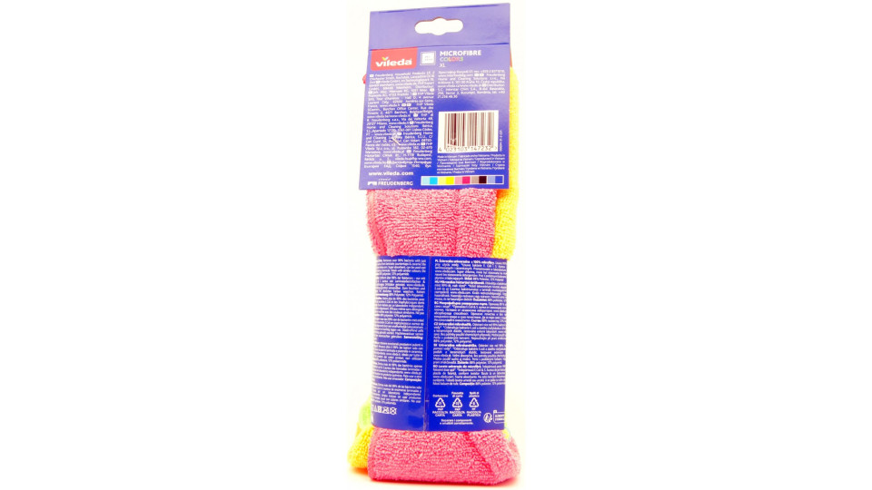 Vileda panno microfibra Colors XL cm 36x34 pz.4