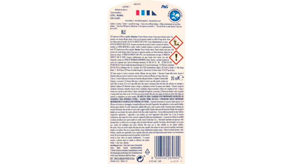 Ambi Pur Profumatore per Ambienti Elettrico, Deodorante, Fiori...