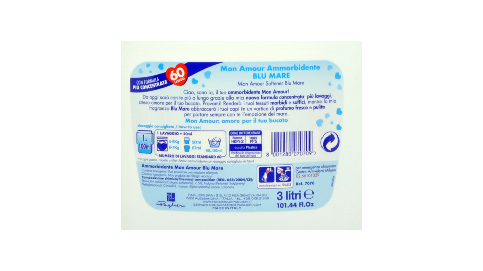 Felce Azzurra mon amour blu mare lt.3 60 lavaggi