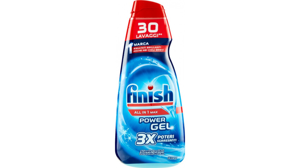 Finish All in 1 Max Power Gel 3X Poteri Sgrassanti Fresh 600 mL