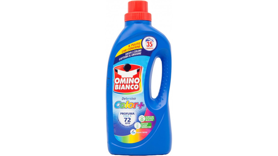 Omino Bianco Detersivo Lavatrice Liquido Color+ 35 Lavaggi...