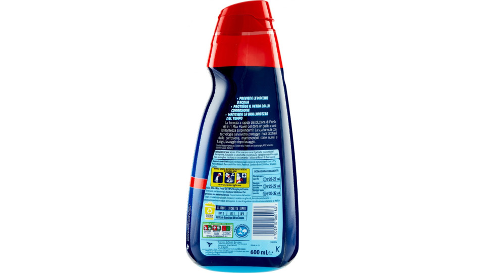 Finish All in 1 Max Power Gel 100% Stoviglie Più Protette^ 600 mL