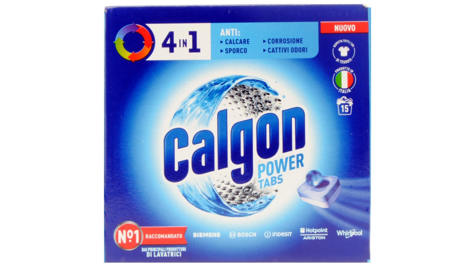 Calfort Calgon Power Tabs 4in1 Anticalcare lavatrice 15 Tabs