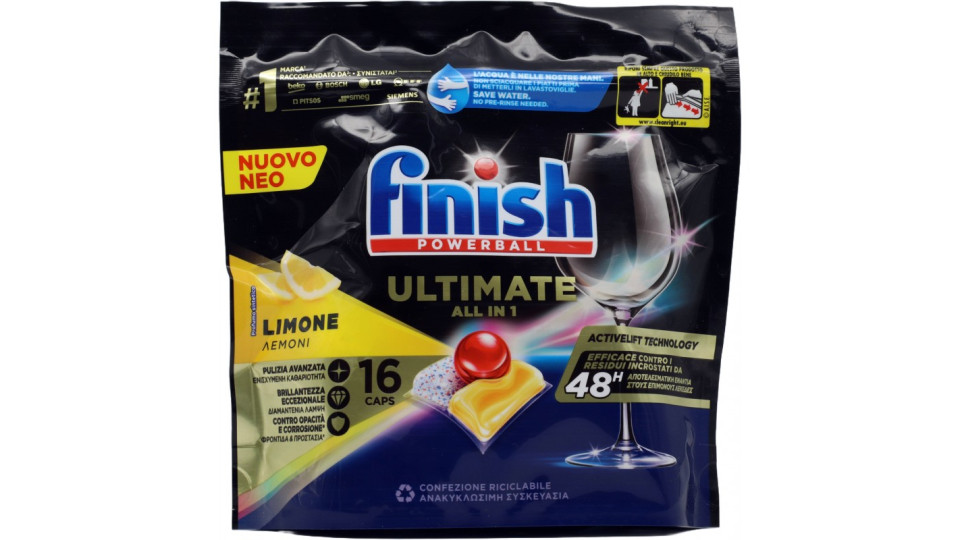 Finish tutto in uno tabs limone 16 lavaggi