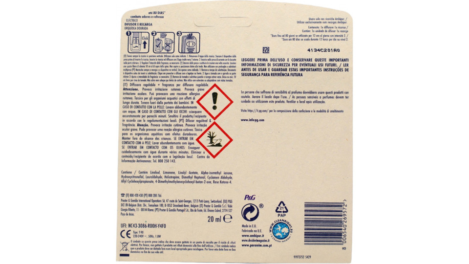 Ambi Pur Profumatore per Ambienti Elettrico Starter Kit, Lenor...
