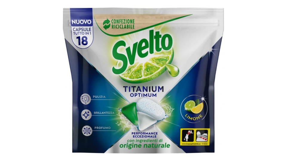 Svelto titanium optimum limone caps x18