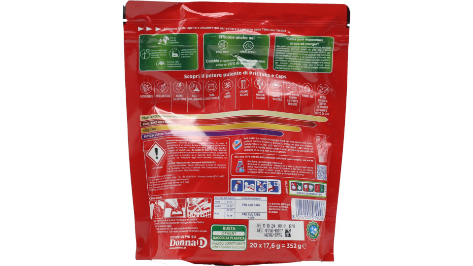 PRIL Gold Tabs 20pz (352g)