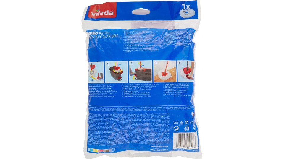 Vileda Turbo Refill 100% Microfibre ricambio
