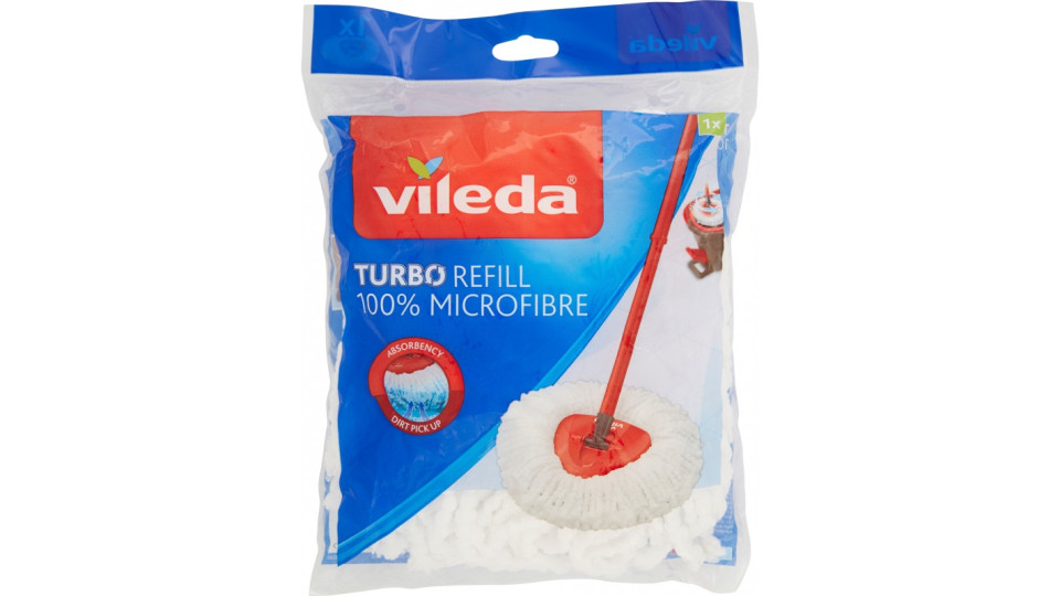 Vileda Turbo Refill 100% Microfibre ricambio