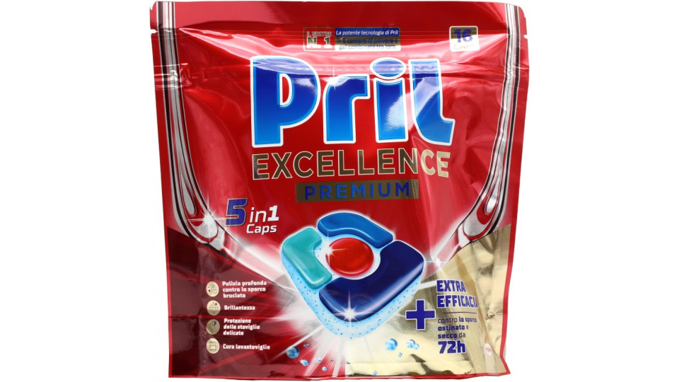 PRIL Excellence Premium 5in1 Caps 16pz (297,6g)