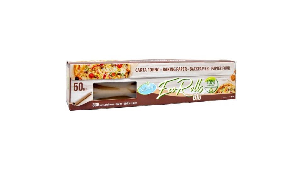 Soft soft carta forno ecoroll cm.33 x mt.50