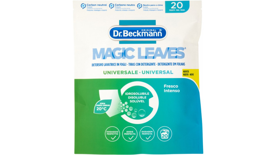 Dr. Beckmann Detersivo Lavatrice in Fogli Universale 20 pz