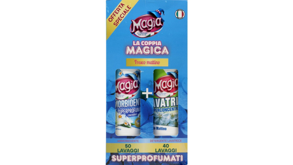 Magia ammorbidente e detersivo lavatrice fresco mattino kg.2