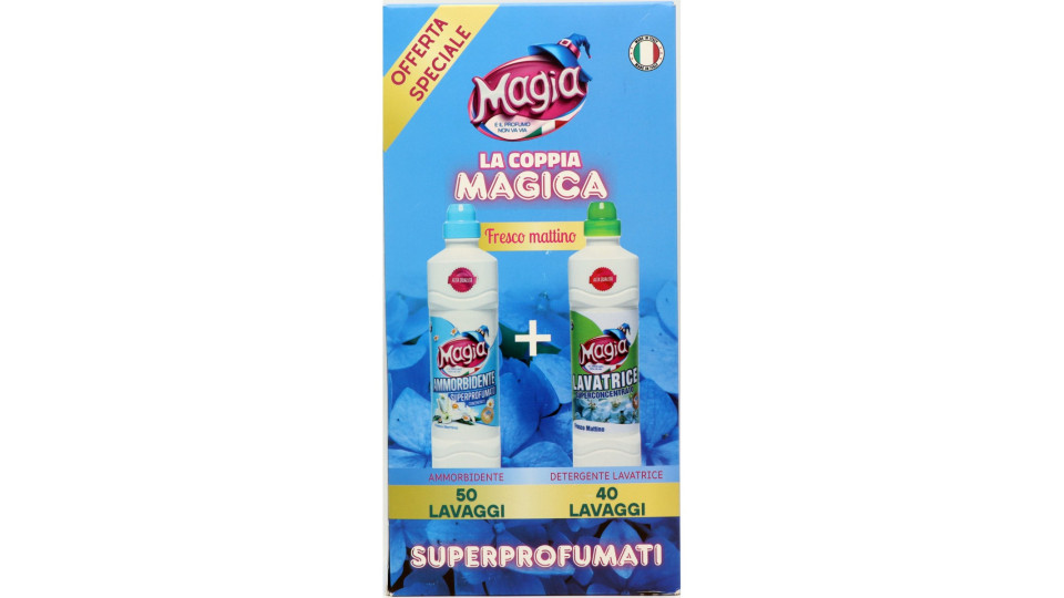 Magia ammorbidente e detersivo lavatrice fresco mattino kg.2