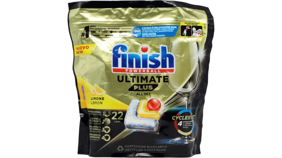 Finish Ultimate Plus All In One Lemon pastiglie lavastoviglie...