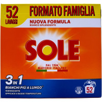 Sole Polvere fustino lavatrice Bianchi 52 lavaggi 2,6 kg