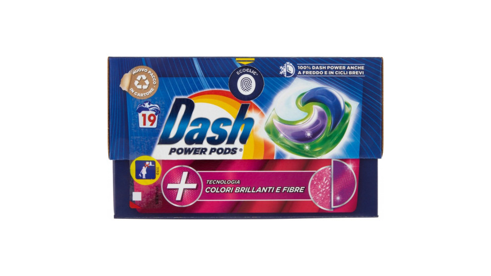 Dash Power Pods Detersivo Lavatrice Capsule, Tecnologia Colori...