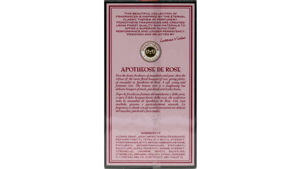 Monotheme Apotheose de Rose Eau de Toilette 100 ml