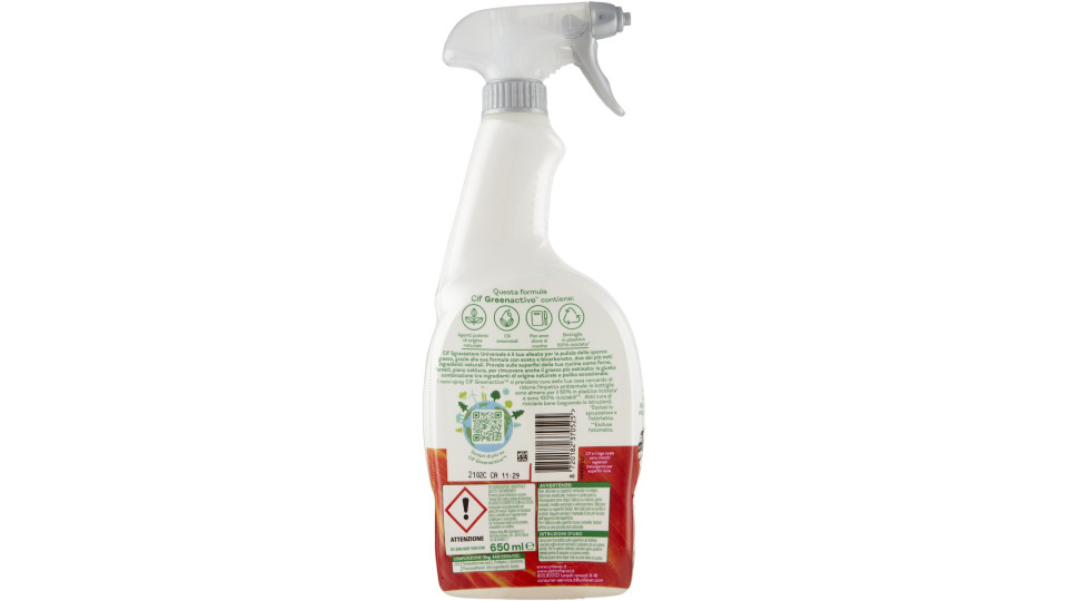 Cif Greenactive Sgrassatore Universale Aceto & Bicarbonato 650 ml