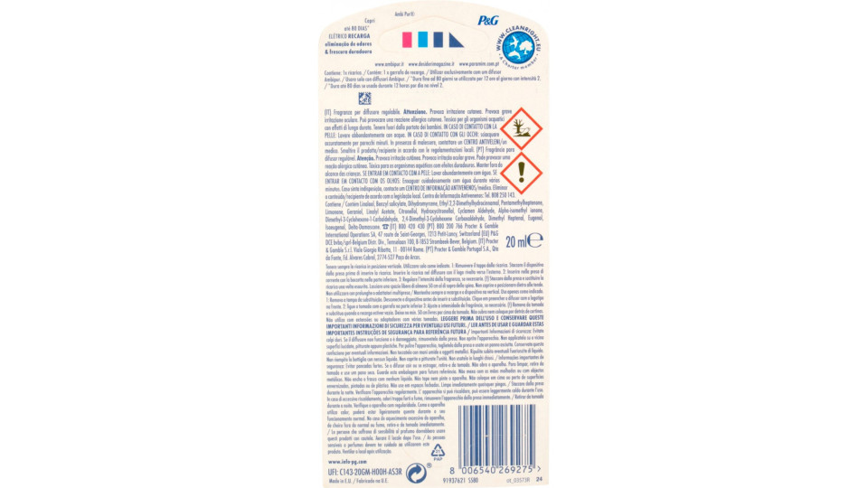 Ambi Pur Profumatore per Ambienti Elettrico, Deodorante, Lenor...
