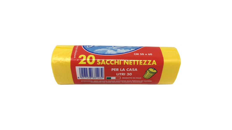 Soft Soft sacchi pattumiera giallo cm.50x60 pz.20