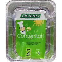Rapid Contenitori in Alluminio Porzioni:8 2 pz senza coperchio