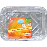 Soft Soft vaschetta alluminio sd04 4 pz 4 porzioni