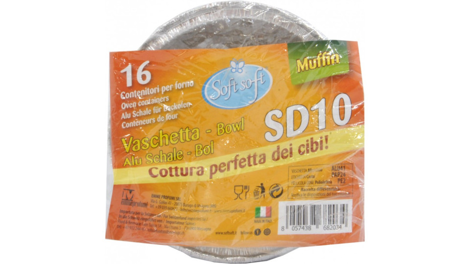 Soft Soft vaschette alluminio allum sd10 creme caramel pz.16